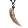 Natural Ice Obsidian Wolf Tooth Courage Pendant Natural Ice Obsidian Wolf Tooth Courage Pendant