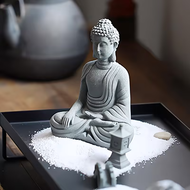 Natural Sandstone Sitting Buddha Decoration Natural Sandstone Sitting Buddha Decoration
