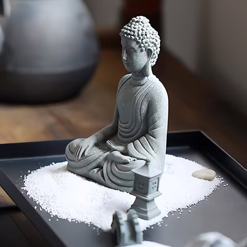 Natural Sandstone Sitting Buddha Decoration Natural Sandstone Sitting Buddha Decoration