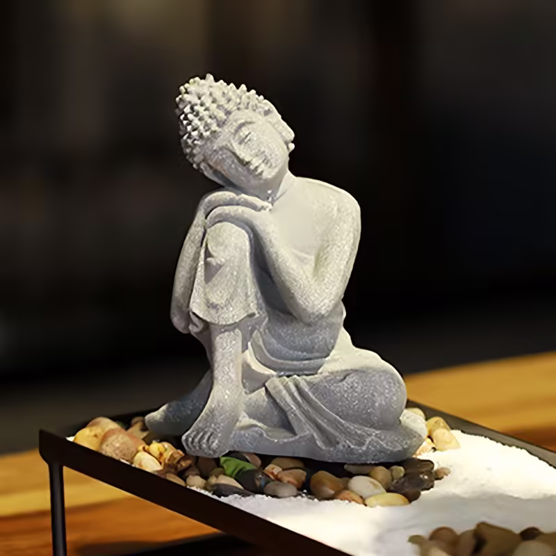 Natural Sandstone Sitting Buddha Decoration Natural Sandstone Sitting Buddha Decoration