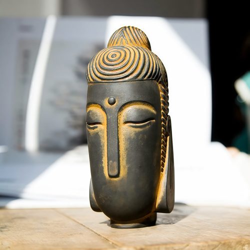 錆び加工レジン製瞑想仏像