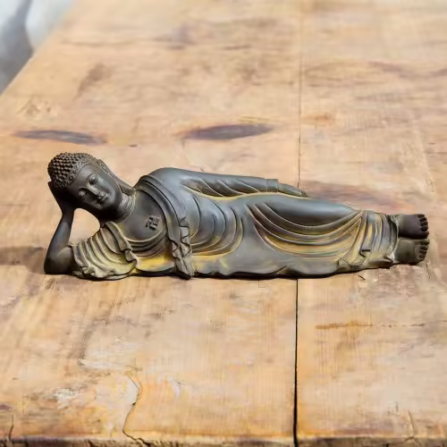 Rustic Iron Shakyamuni Buddha Statue