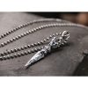 Tibetan 925 Sterling Silver Dorje Vajra Enlightenment Necklace Tibetan 925 Sterling Silver Dorje Vajra Enlightenment Necklace