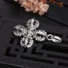 Tibetan 925 Sterling Silver Double Dorje Vajra Strength Necklace Tibetan 925 Sterling Silver Double Dorje Vajra Strength Necklace