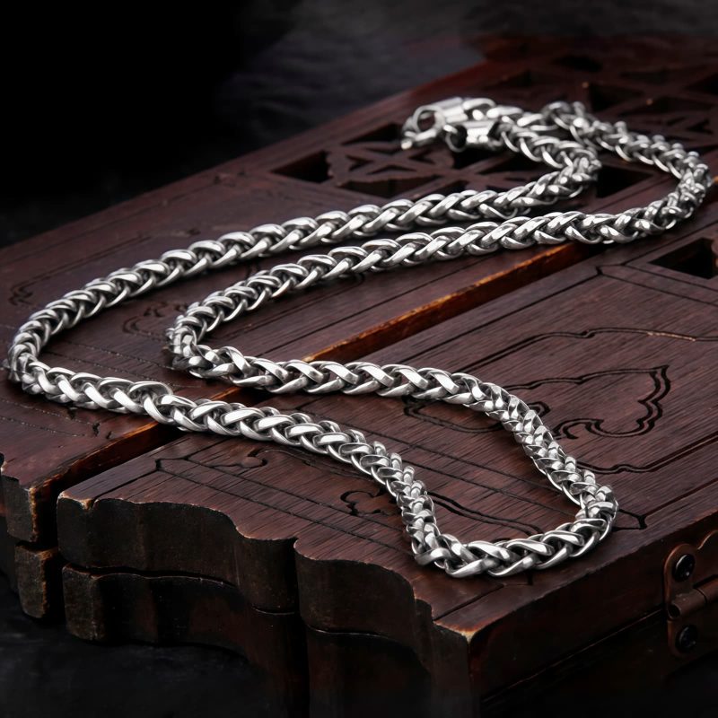 Tibetan 925 Sterling Silver Double Dorje Vajra Strength Necklace Tibetan 925 Sterling Silver Double Dorje Vajra Strength Necklace