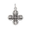 Tibetan 925 Sterling Silver Double Dorje Vajra Strength Necklace Tibetan 925 Sterling Silver Double Dorje Vajra Strength Necklace