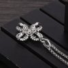 Tibetan 925 Sterling Silver Double Dorje Vajra Strength Necklace Tibetan 925 Sterling Silver Double Dorje Vajra Strength Necklace
