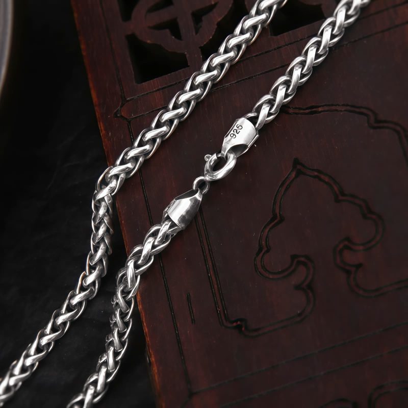 Tibetan 925 Sterling Silver Double Dorje Vajra Strength Necklace Tibetan 925 Sterling Silver Double Dorje Vajra Strength Necklace