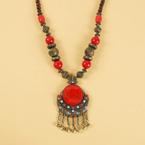 Tibetan Alloy Beads Decorative Tassel Hair Accessory