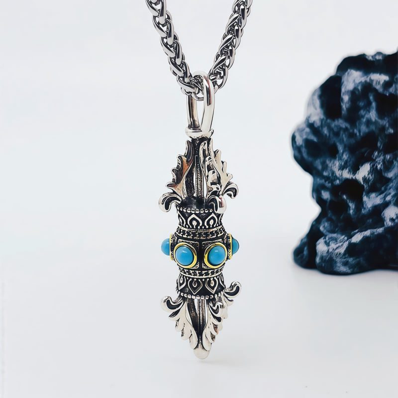 Tibetan Copper Vajra Dorje Wealth Necklace Pendant Tibetan Copper Vajra Dorje Wealth Necklace Pendant