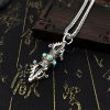 Tibetan Copper Vajra Dorje Wealth Necklace Pendant Tibetan Copper Vajra Dorje Wealth Necklace Pendant