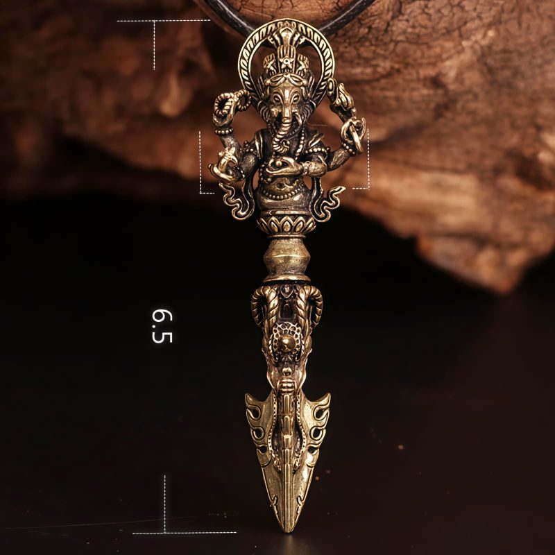 Tibetan Dorje Vajra Ganesh Elephant God of Wealth Necklace Tibetan Dorje Vajra Ganesh Elephant God of Wealth Necklace