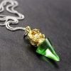 Tibetan Dorje Vajra Lotus Liuli Crystal Necklace Pendant Tibetan Dorje Vajra Lotus Liuli Crystal Necklace Pendant