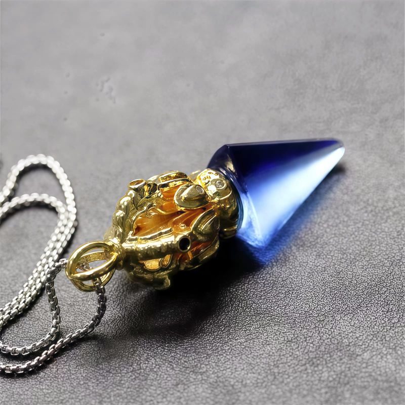 Tibetan Dorje Vajra Lotus Liuli Crystal Necklace Pendant Tibetan Dorje Vajra Lotus Liuli Crystal Necklace Pendant