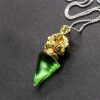 Tibetan Dorje Vajra Lotus Liuli Crystal Necklace Pendant Tibetan Dorje Vajra Lotus Liuli Crystal Necklace Pendant