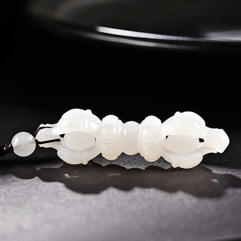 Tibetan Hetian Jade Dorje Vajra Success Necklace Pendant Tibetan Hetian Jade Dorje Vajra Success Necklace Pendant