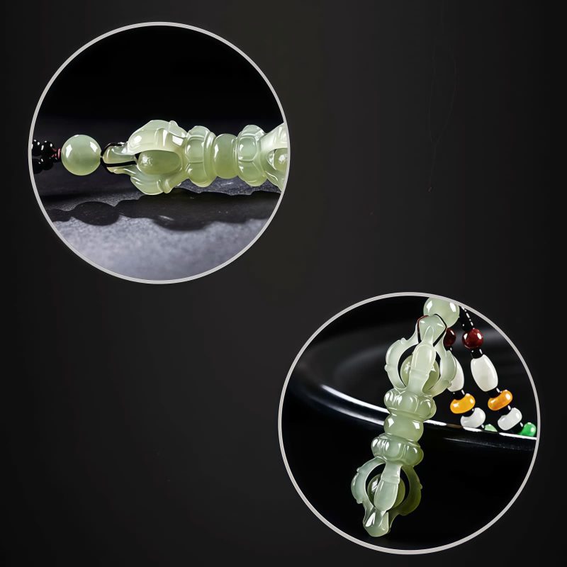 Tibetan Hetian Jade Dorje Vajra Success Necklace Pendant Tibetan Hetian Jade Dorje Vajra Success Necklace Pendant