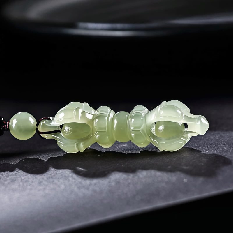 Tibetan Hetian Jade Dorje Vajra Success Necklace Pendant Tibetan Hetian Jade Dorje Vajra Success Necklace Pendant