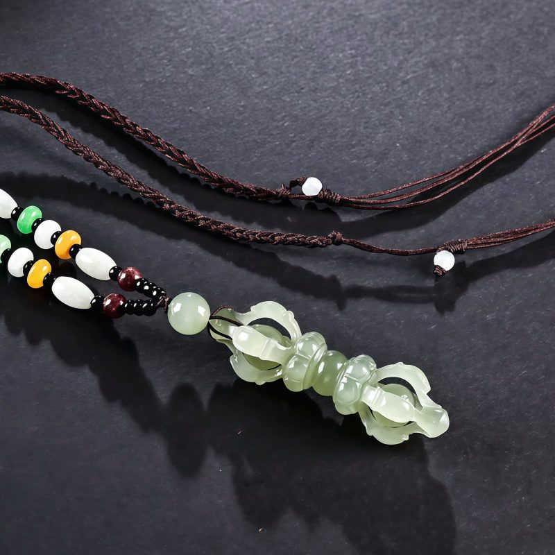Tibetan Hetian Jade Dorje Vajra Success Necklace Pendant Tibetan Hetian Jade Dorje Vajra Success Necklace Pendant