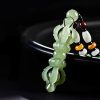 Tibetan Hetian Jade Dorje Vajra Success Necklace Pendant Tibetan Hetian Jade Dorje Vajra Success Necklace Pendant