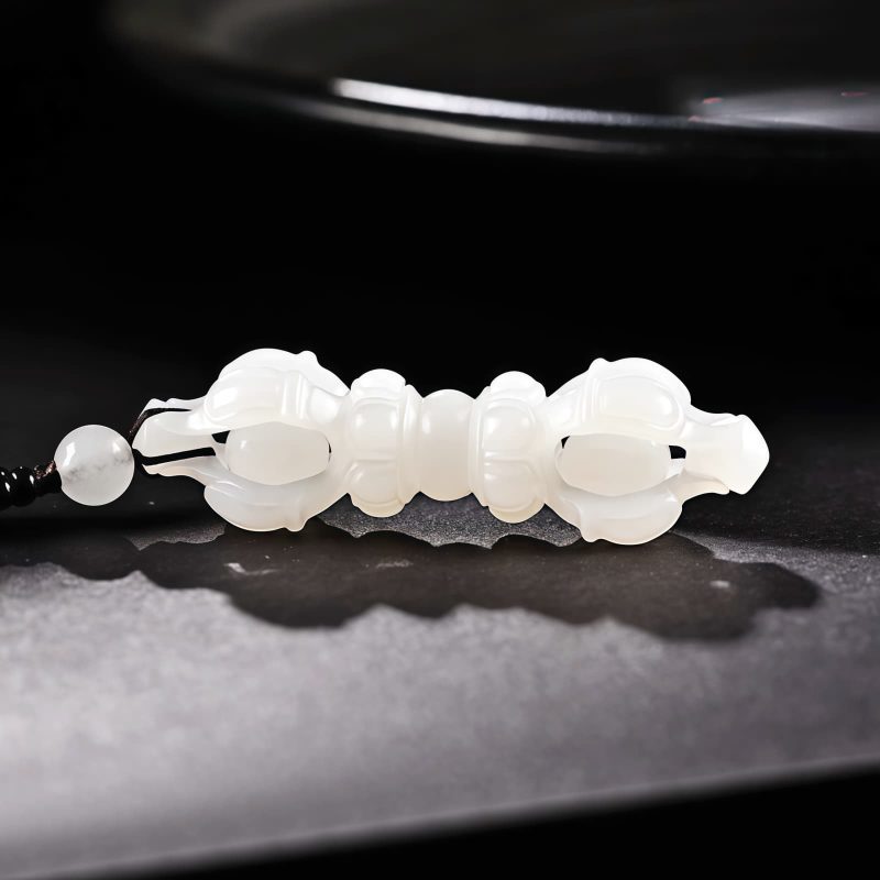 Tibetan Hetian Jade Dorje Vajra Success Necklace Pendant Tibetan Hetian Jade Dorje Vajra Success Necklace Pendant