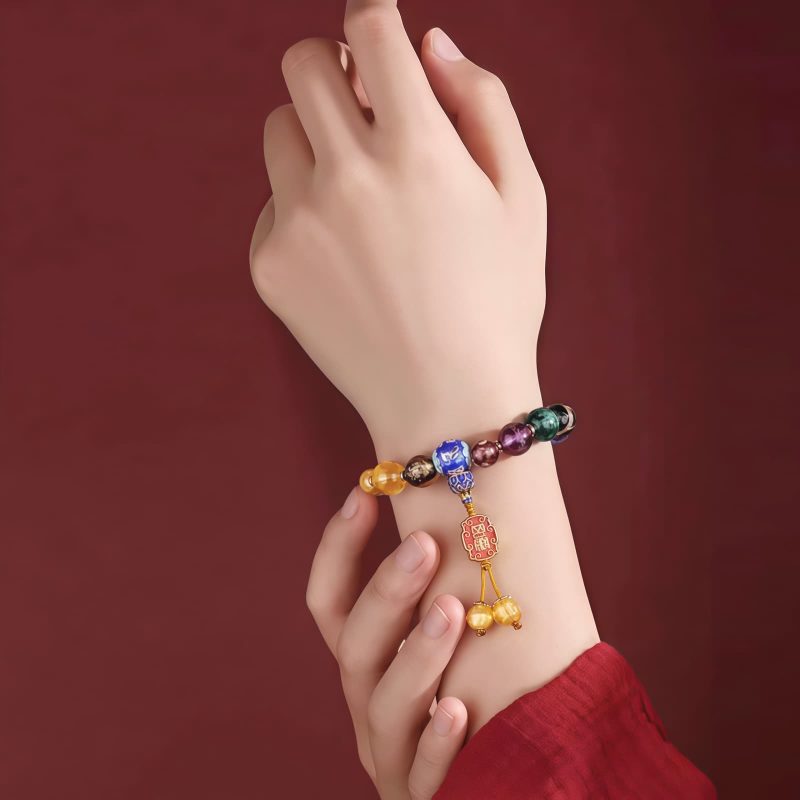 Tibetan Liuli Glass Om Mani Padme Hum Wrist Mala Tibetan Liuli Glass Om Mani Padme Hum Wrist Mala