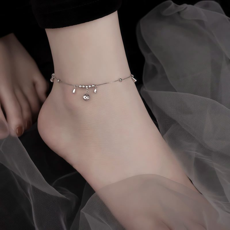 Tibetan 925 Sterling Silver Bell Protection Anklet Tibetan 925 Sterling Silver Bell Protection Anklet
