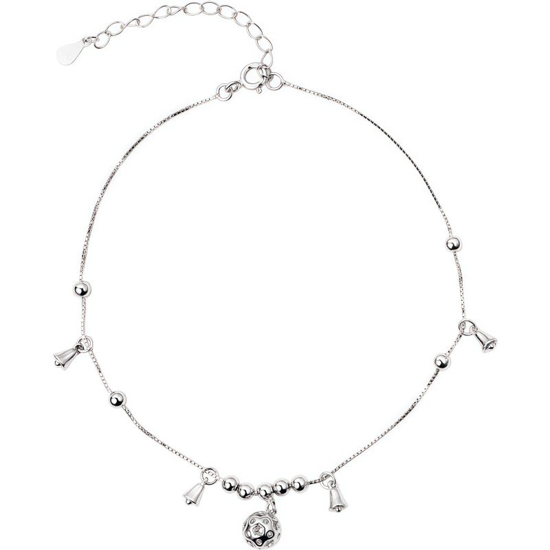Tibetan 925 Sterling Silver Bell Protection Anklet Tibetan 925 Sterling Silver Bell Protection Anklet