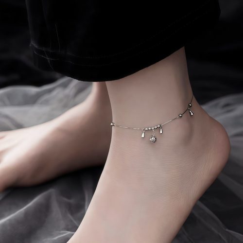 Tibetan 925 Sterling Silver Bell Protection Anklet Tibetan 925 Sterling Silver Bell Protection Anklet
