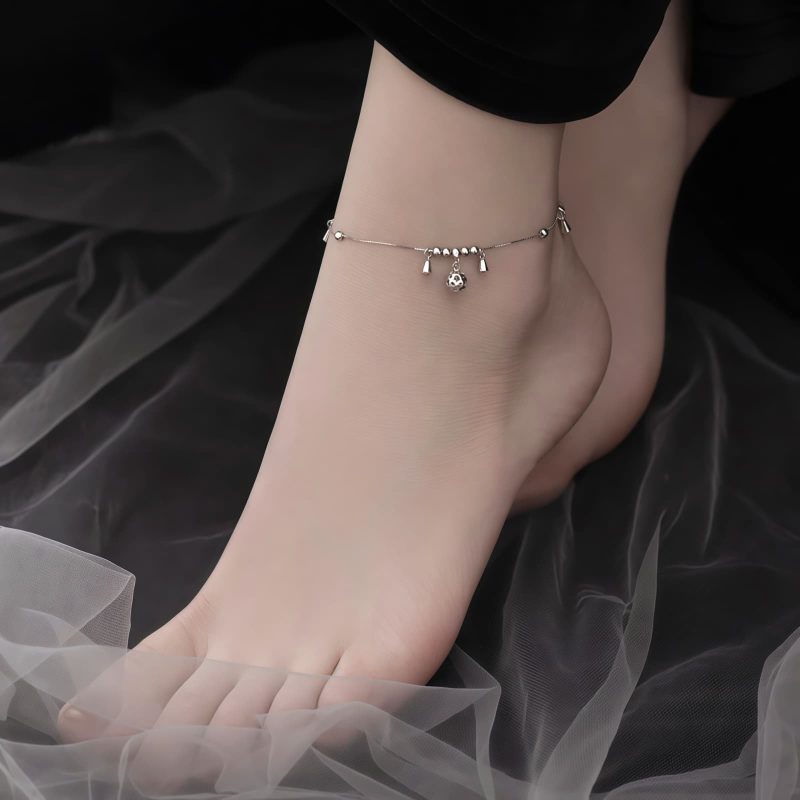 Tibetan 925 Sterling Silver Bell Protection Anklet Tibetan 925 Sterling Silver Bell Protection Anklet