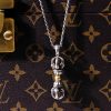 Tibetan Silver Dorje Vajra Wealth Pendant Tibetan Silver Dorje Vajra Wealth Pendant