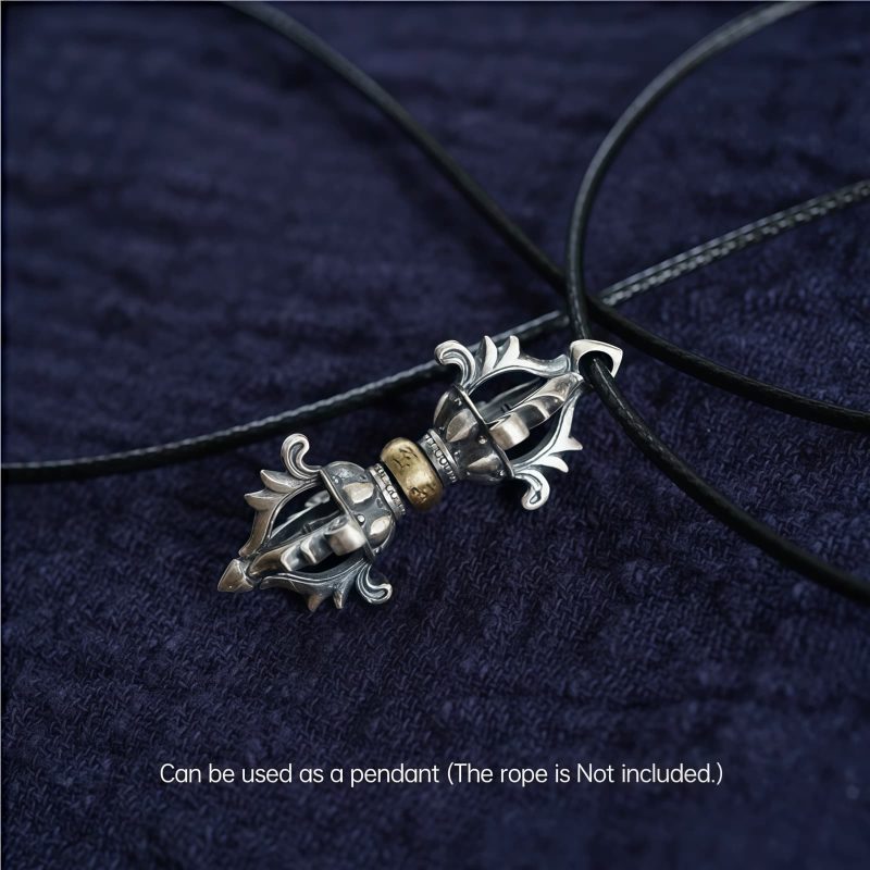 Tibetan 925 Silver Om Mani Padme Hum Strength Pendant Tibetan 925 Silver Om Mani Padme Hum Strength Pendant