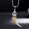 Titanium Steel Wolf Tooth Pendant Necklace Titanium Steel Wolf Tooth Pendant Necklace