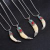 Titanium Steel Wolf Tooth Pendant Necklace Titanium Steel Wolf Tooth Pendant Necklace