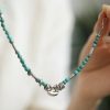 Turquoise 925 Silver Chinese Lock Strength Anklet Turquoise 925 Silver Chinese Lock Strength Anklet