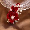 Horquilla de Camelia Roja Estilo Vintage Vintage Red Camellia Hair Clip