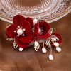 Horquilla de Camelia Roja Estilo Vintage Vintage Red Camellia Hair Clip