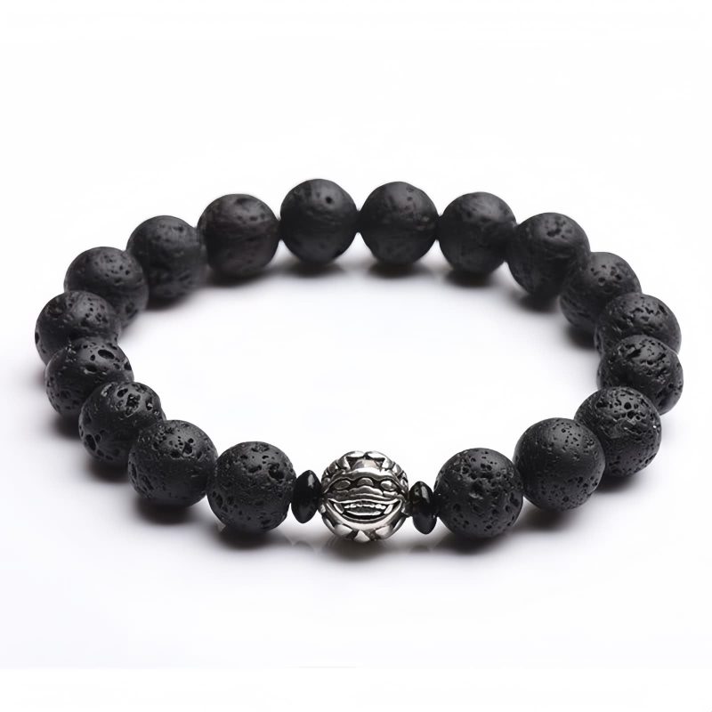 White Copper PiXiu Lava Rock Wealth Bracelet White Copper PiXiu Lava Rock Wealth Bracelet