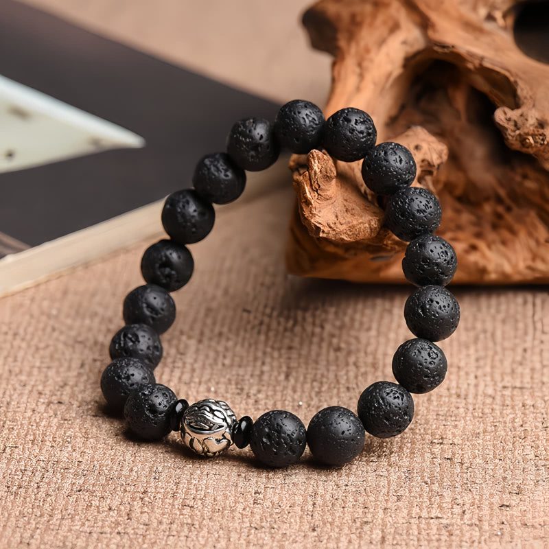 White Copper PiXiu Lava Rock Wealth Bracelet White Copper PiXiu Lava Rock Wealth Bracelet