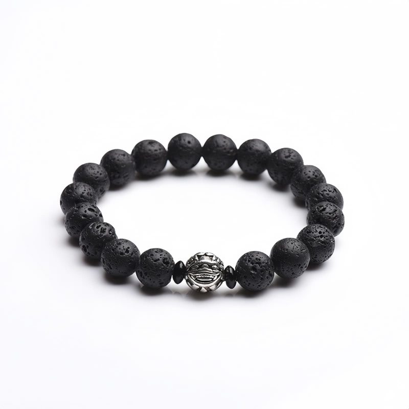 White Copper PiXiu Lava Rock Wealth Bracelet White Copper PiXiu Lava Rock Wealth Bracelet