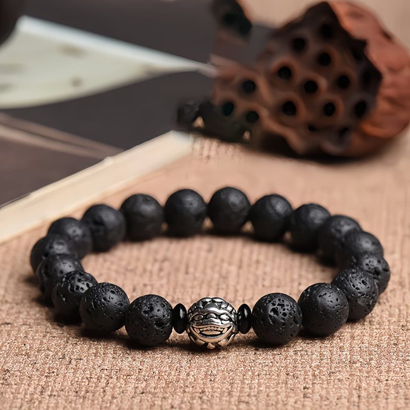 White Copper PiXiu Lava Rock Wealth Bracelet White Copper PiXiu Lava Rock Wealth Bracelet