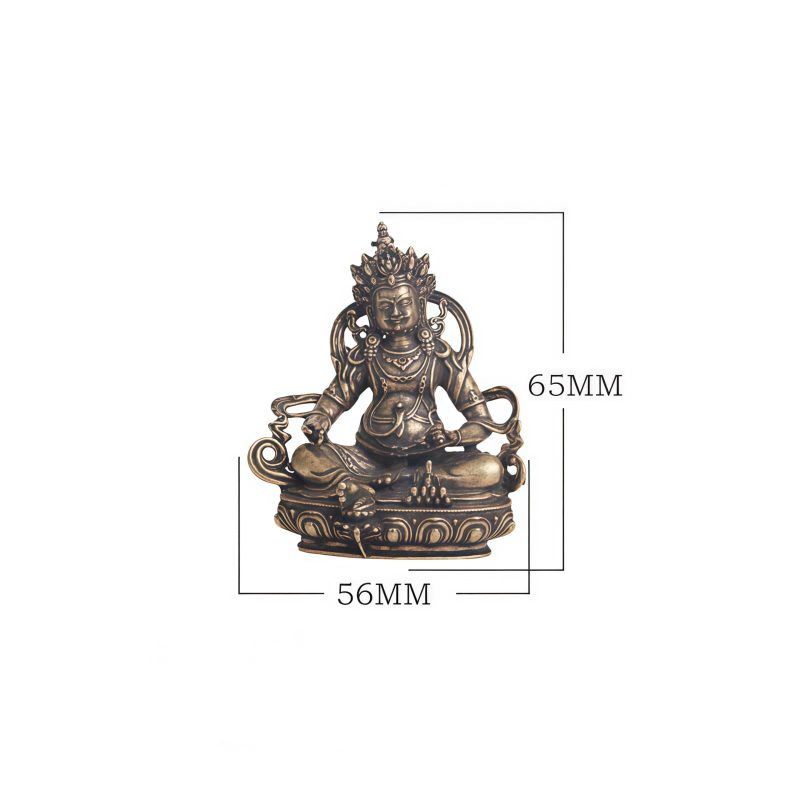 Yellow Copper Jambhala Bodhisattva Figurine Decoration Yellow Copper Jambhala Bodhisattva Figurine Decoration