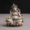 Yellow Copper Jambhala Bodhisattva Figurine Decoration Yellow Copper Jambhala Bodhisattva Figurine Decoration