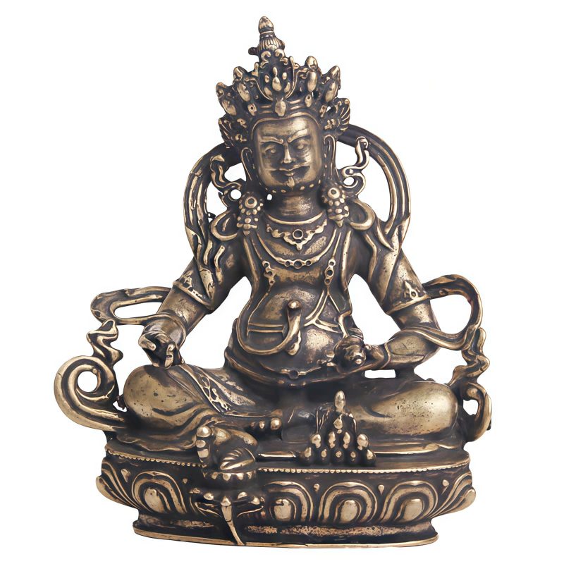 Yellow Copper Jambhala Bodhisattva Figurine Decoration Yellow Copper Jambhala Bodhisattva Figurine Decoration