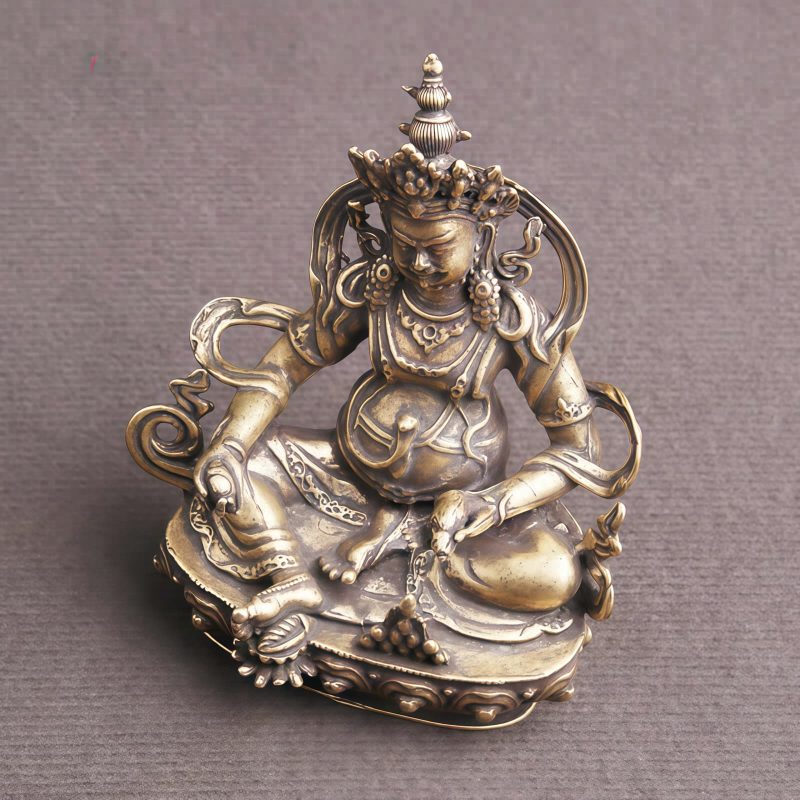 Yellow Copper Jambhala Bodhisattva Figurine Decoration Yellow Copper Jambhala Bodhisattva Figurine Decoration