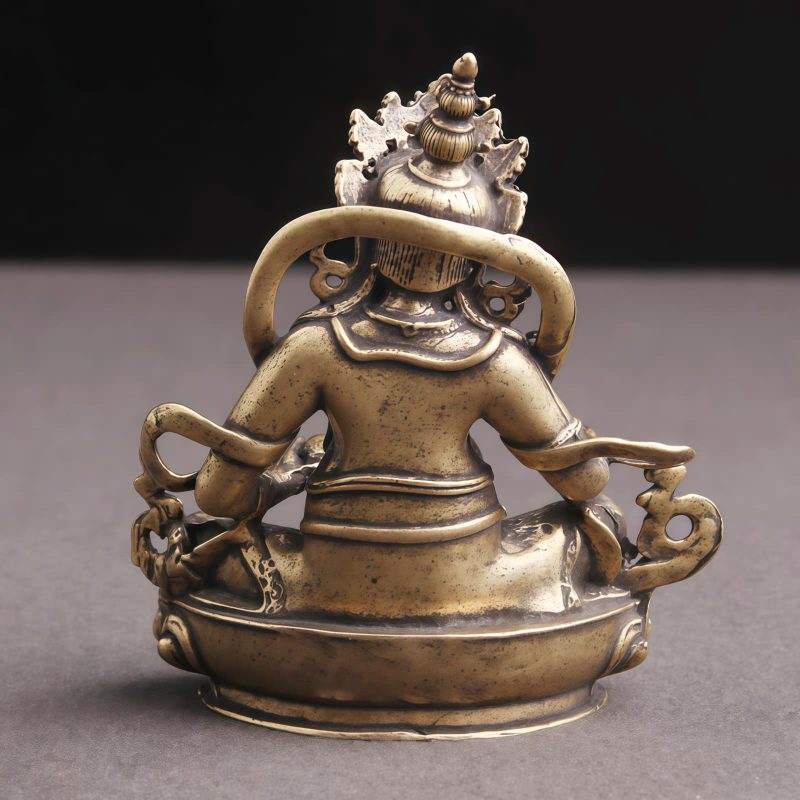 Yellow Copper Jambhala Bodhisattva Figurine Decoration Yellow Copper Jambhala Bodhisattva Figurine Decoration