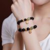 Black Onyx Hetian Jade Wealth Bracelet Black Onyx Hetian Jade Wealth Bracelet