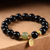 Black Onyx Hetian Jade Wealth Bracelet Black Onyx Hetian Jade Wealth Bracelet