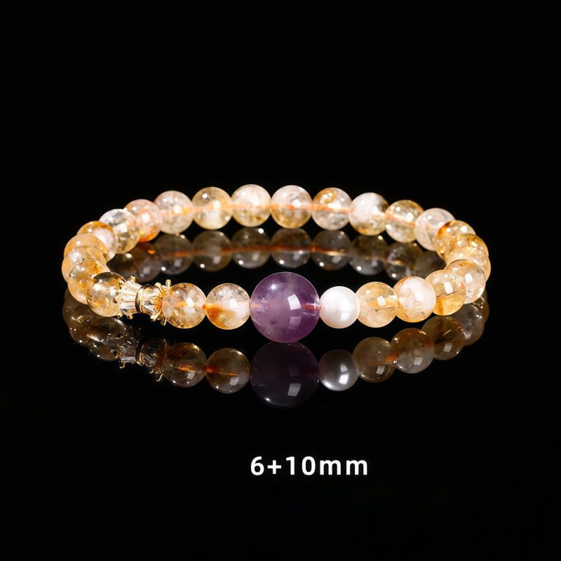 Natural Citrine Amethyst Prosperity Bracelet Natural Citrine Amethyst Prosperity Bracelet