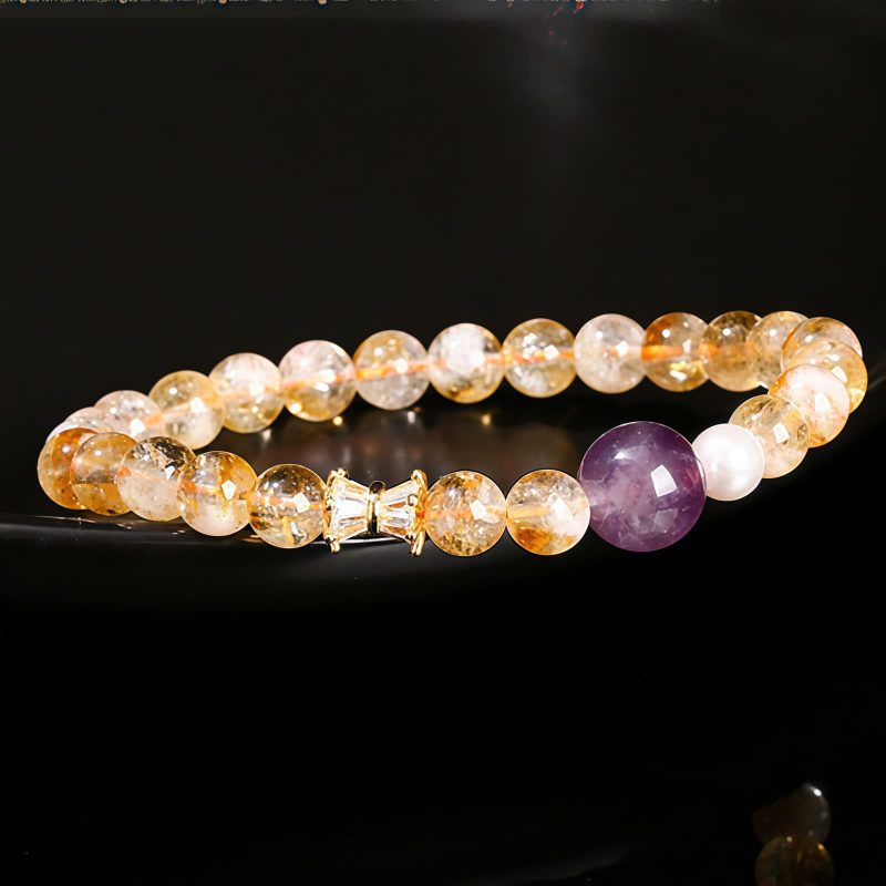 Natural Citrine Amethyst Prosperity Bracelet Natural Citrine Amethyst Prosperity Bracelet
